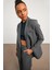 Loose Fit Feminen Antrasit Kadın Blazer Ceket 3