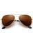 Polarize Çocuk Gençler Gençler Aviator Polarize Güneş Gözlüğü Paslanmaz Çelik Çerçeve Yaylı Menteşe Uv Koruma, Kahverengi (Yurt Dışından) 1