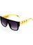 Yüksek Moda Metal Zincir Kol Düz Üst Aviator Güneş Gözlüğü (Yurt Dışından) 1
