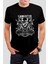 Gangster Kuru Kafa Baskılı Siyah Unisex Tişört 1