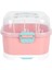 Pembe Tarzı 29,5X26CM Biberon Organizatör Lavabo Bulaşıklık Saklama Kutusu Gümüş Bebek Ölmek Tahliye Tahtası Kurutucu (Yurt Dışından) 1