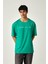 Yarım Oversize Baskılı T-Shirt S - Yeşil 1