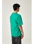 Yarım Oversize Baskılı T-Shirt S - Yeşil 4