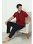 Flk 8180 Pamuklu Penye Erkek Düğmeli Kısa Kollu Pijama Takımı 3