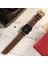 Apple Watch 42MM 44MM 45MM 49MM Ultra Ultra 2 Seri 3 / 4 / 5 / 6 / Se / 7 / 8 / 9 Kahverengi Deri Kordon Hakiki Crazy Deri Kayış 3