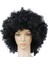 Çocuk Yetişkin Siyah Afro Peruk Hayranları Komik Çünkü Peruk Retro Disko Kıvırcık Saç Sahne (Yurt Dışından) 1