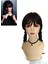 Addams Ailesi Animasyonlu Adams Ailesi Anime Peruk Siyah Çift At Kuyruğu Örgü Peruk (Yurt Dışından) 1