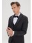 Slim Fit Dar Kesim Kırlangıç Yaka Yünlü Yelekli Smokin Takım 3