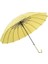 Hyt-Küçük Taze Düz 16 Kaburga Otomatik Şemsiye Düz Renk Kavisli Saplı Çift Düz Şemsiye-Sarı (Yurt Dışından) 1
