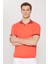 Erkek Mercan Standart Fit Normal Kesim Polo Yaka %100 Pamuk Triko Tişört 3