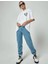 Baskılı Oversize T-Shirt Beyaz 2