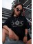 Baskılı Oversize T-Shirt Siyah 4