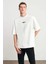 Baskılı Oversize T-Shirt Beyaz 1