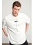 Baskılı Oversize T-Shirt Beyaz 2