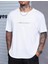 Baskılı Oversize T-Shirt Beyaz 1