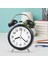 16CM Büyük Boy Akar Saniyeli Alarm Çalar Saat - Nostaljik Masa Saati Siyah 5