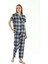 Kare Desenli Kadın Pijama Takımı 1