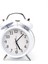 16CM Büyük Boy Akar Saniyeli Alarm Çalar Saat - Nostaljik Masa Saati Beyaz 1