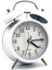 16CM Büyük Boy Akar Saniyeli Alarm Çalar Saat - Nostaljik Masa Saati Beyaz 4