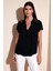 Güpür Detaylı % 100 Pamuk Regular Fit V Yaka Bluz Bayan Bluz 611BZ0286 1