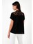 Güpür Detaylı % 100 Pamuk Regular Fit V Yaka Bluz Bayan Bluz 611BZ0286 5
