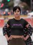 Mor Metallica Yazılı Crop Top, Metallica Baskılı Siyah Crop Bluz 1