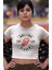 Fuddy Moda The Rolling Stones Baskılı Crop Top, Kadın Rock Temalı Crop Bluz 3