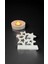 Ikili Tealight Mumluk Seti 11  cm Parlak Yüzey Yıldız Motifli 3