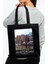 Lizbon Portekiz 35X40 cm Boston Dublin Kiev Atina Kadın Kanvas Siyah Omuz Çantaları Harajuku Çanta Tote Eko Yeniden Kullanılabilir Pamuk Katlanabilir Alışveriş Çantaları (Yurt Dışından) 3