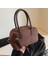 Kahve Kadın Rahat Satchel Çanta Ayarlanabilir Askı Pu Deri Şık Hobo Çanta Düz Renk Retro Crossbody Çanta Büyük Kapasiteli Askılı Çanta (Yurt Dışından) 1