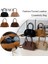 Kahve Kadın Rahat Çanta Çanta Ayarlanabilir Askı Pu Deri Retro Crossbody Çanta Düz Renk Üst Kolu Çanta Büyük Kapasiteli Askılı Çanta (Yurt Dışından) 3