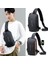 Mavi Göğüs Çanta USB Şarj Portu ile Şifreli Kilit Yansıtıcı Şerit Crossbody Çanta Omuz Çantası Sling Çanta Erkekler Için (Yurt Dışından) 2