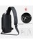 Mavi Göğüs Çanta USB Şarj Portu ile Şifreli Kilit Yansıtıcı Şerit Crossbody Çanta Omuz Çantası Sling Çanta Erkekler Için (Yurt Dışından) 5