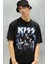 Kiss Baskılı T-Shirt, Unisex Rock Metal Müzik Temalı Tişört 2