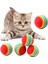 Mbb Eticaret 3lü Gökkuşağı Sünger Kedi Köpek Çiğneme Oyun Topu 4,2 cm 1