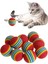 Mbb Eticaret 3lü Gökkuşağı Sünger Kedi Köpek Çiğneme Oyun Topu 4,2 cm 3