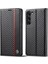 Samsung Galaxy S23 Manyetik Karbon Fiber Deri Folio Flip Case (Yurt Dışından) 1