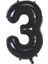 3 Rakam Siyah Folyo Balon 80 cm 1