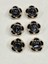 Papatya Düğme/ Papatya Sedefli Model / Siyah / 6 Lı Set / 2 cm 1