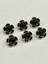 Papatya Düğme/ Papatya Sedefli Model / Siyah / 6 Lı Set / 1,8 cm 1