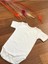 Unisex Bebek Kısa Kol Çıtçıtlı Zıbın Beyaz %100 Pamuk 1