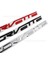 Chevrolet Corvette Bagaj Yazısı Siyah Renk Metal 3D Ithal Arma Logo Luggage Lettering Rigging 4