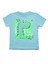Sevimli Dinozor Baskılı Erkek Bebek Tshirt Mavi 1