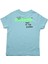 Sevimli Dinozor Baskılı Erkek Bebek Tshirt Mavi 2