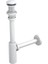 Moon Ayarlanabilen Lavabo Sifonu Beyaz Taşmasız 300 mm Başlıklı Abs 1