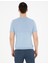 Erkek Mavi Slim Fit Bisiklet Yaka Triko Tişört 50288117-VR095 5