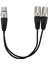 Yeni 3 Pinli Xlr Dişi Jakı - Çift 2 Erkek Fiş Y Splıtter Kablo Adaptörü 1 Ft Kablo (Yurt Dışından) 1