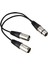 Yeni 3 Pinli Xlr Dişi Jakı - Çift 2 Erkek Fiş Y Splıtter Kablo Adaptörü 1 Ft Kablo (Yurt Dışından) 3