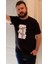 Bear T-Shirt Siyah Baskılı 2XL 1