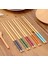 5 Çift Bambu Sushi-Fettucini Chopsticks Yemek Çubuğu 3